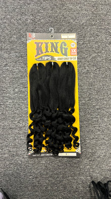 12 inch, Bobbi Boss King Tips, 3A curl, pre-stretched