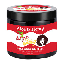 Cargar imagen en el visor de la galería, Dry-to-Juicy Braid Gel Infused with Hemp plus Aloe | Silky Sol Vegan Restorative Aesthetics .