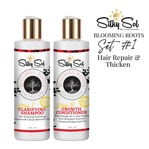 Silky Sol Blooming Roots Growth and repair herbal infused shampoo and conditioner set