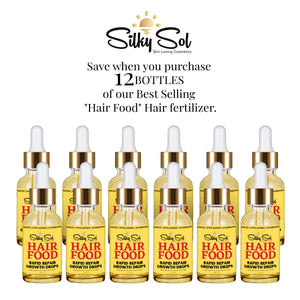 Silky Sol's Hair Food Serum 12-Pack Whole Sale Case - 2oz. bottles
